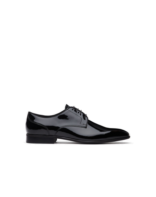 FDB6T40 czarny mężczyźni buty Corneliani buty typu derby z lakierowanej skóry
