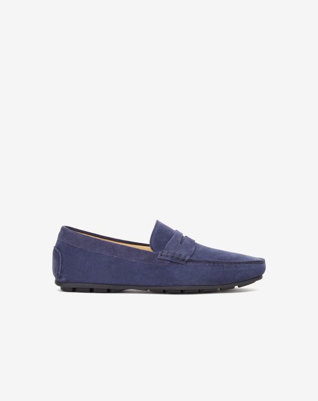 FDB6T400 niebieski mężczyźni buty Corneliani zamszowe gumowe buty na podeszwie