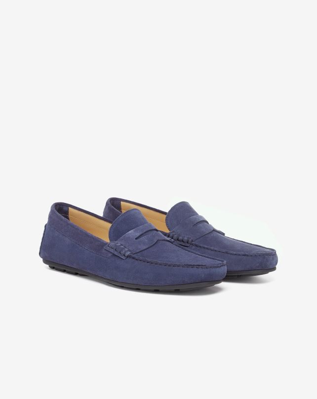 FDB6T400 niebieski mężczyźni buty Corneliani zamszowe gumowe buty na podeszwie