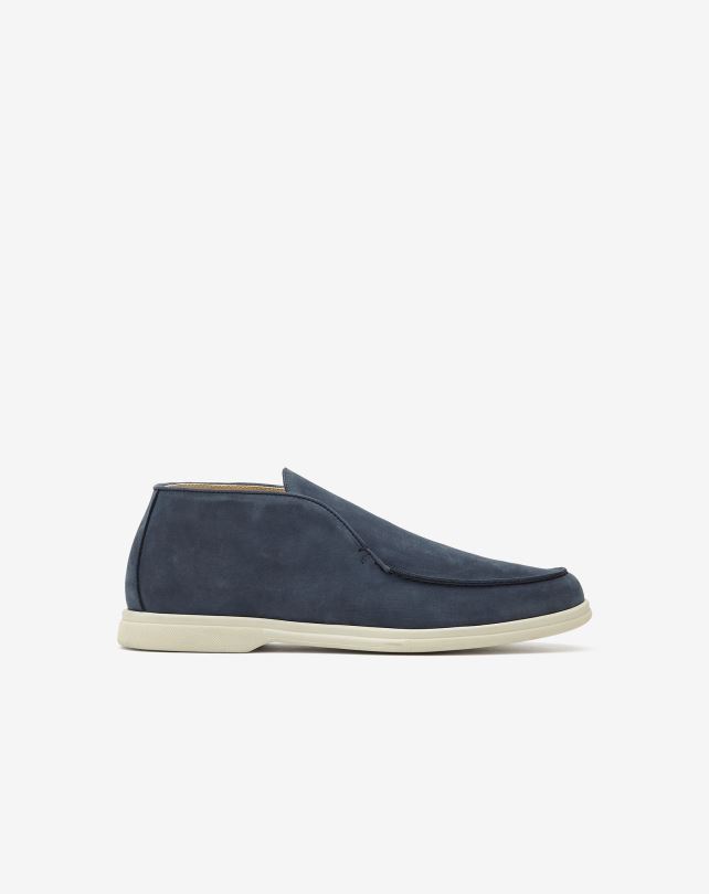 FDB6T406 ciemnoniebieski mężczyźni buty Corneliani wsuwane nubuk