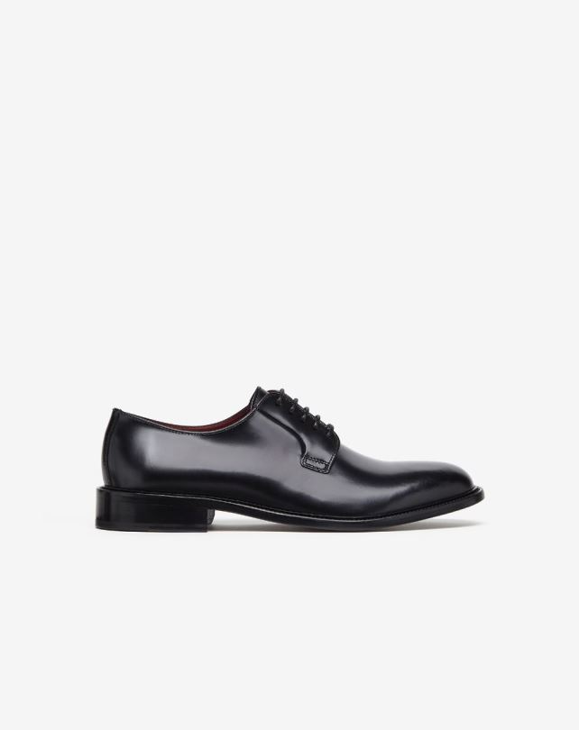 FDB6T41 czarny mężczyźni buty Corneliani Derby stopniowana skóra cielęca