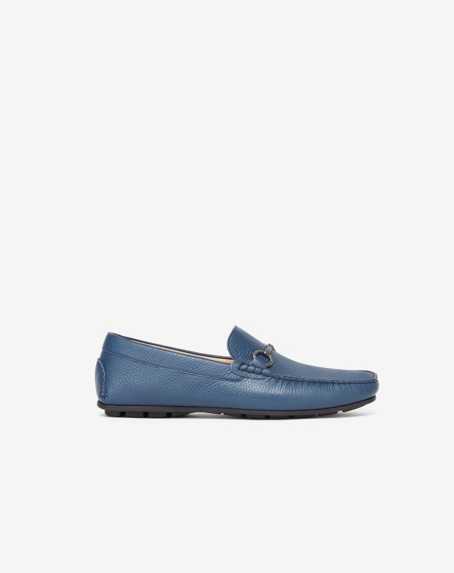 FDB6T415 niebieskie niebo mężczyźni buty Corneliani buty kierowcy z nadrukiem skóry jelenia