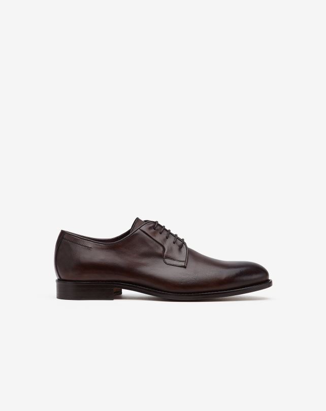 FDB6T416 heban mężczyźni buty Corneliani buty derby ze skóry cielęcej