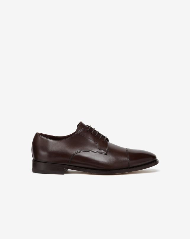 FDB6T417 heban mężczyźni buty Corneliani Buty derby ze skóry cielęcej z podnoskiem